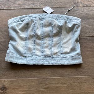 NWT free people soft jean tube top